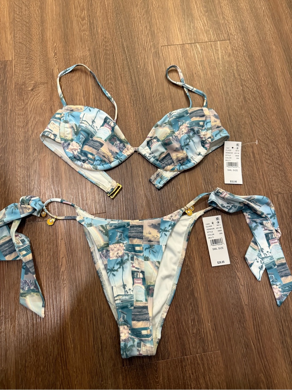 PACSUN Maui print bikini set